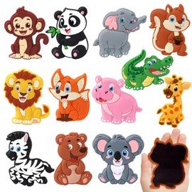 YUJUN 12PCS Fridge Magnets for Kids,Cute Vivid Forest Animals Refrigerator Magnets Toys for Fridge Baby Educational Present Full Back Magnetic Toddler Magnets