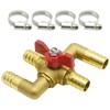 VIKKSAER Solid Brass 3/4 Inch Heater Control Valve, 4-Way Automobile
