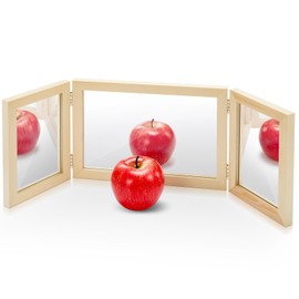 Threehoney Montessori Mirror Reggio Emilia Classroom Materials for Early Education Foldable Safe Acrylic Mirror 3 Panels, Unbreakable Mirror for Kindergarten Preschool Classroom Infant Coordination