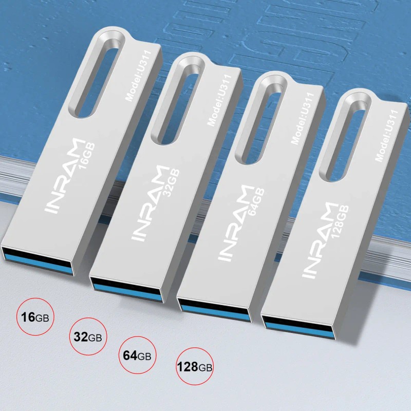 Kit 2 Memoria Usb 3.0 U311 128gb Alta Velocidad Plateado