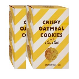 Crispy Oatmeal Cookies with Sea Salt 7 oz Pack of 2