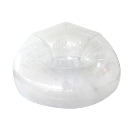 TG,LLC Treasure Gurus Waterproof Silver Glitter Clear Blow Up Chair Inflatable Dorm Room Essentials Teen Bedroom Home Decor