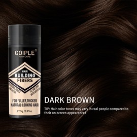 Hair Building Fibres & Applikator mit Pumpe, Barberspray für Haar & Bart für Männer, Pray Volumen- & Haarlinienerhöhung, Karte zur Verbesserung des Barbiers (Dunkelbraun)