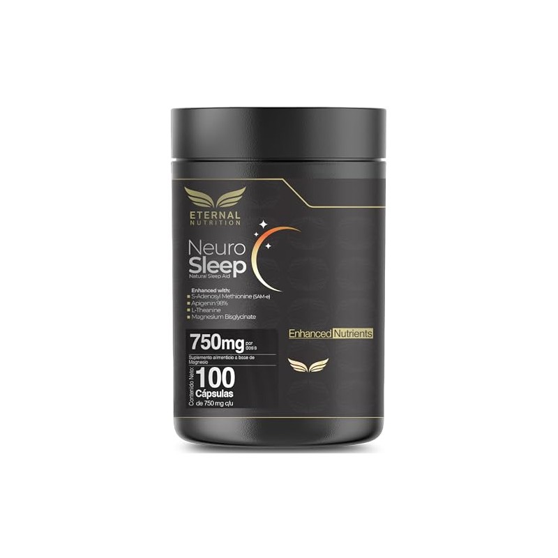 NEUROSLEEP STACK 100 capsulas (750mg por porcion) Bisglicinato de Magnesio,