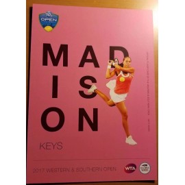 MADISON KEYS - 2017 Western & Southern ATP Tennis 5 x 7 Player Card