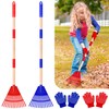 2 Pcs 35'' Kids Rakes for Leaves - Plastic Rake