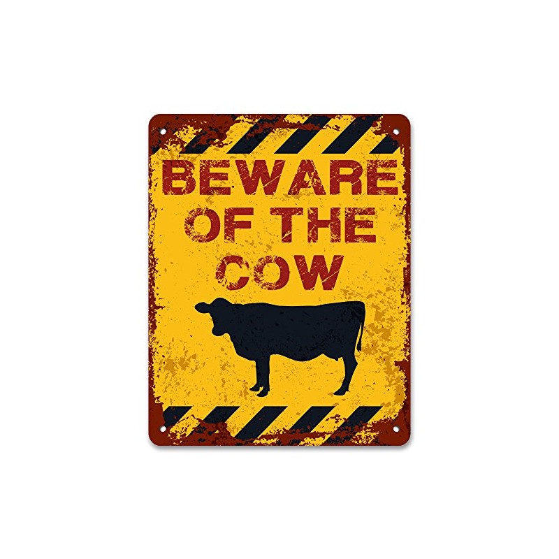 Print Crafted - Beware Of The Cow | Vintage Metal
