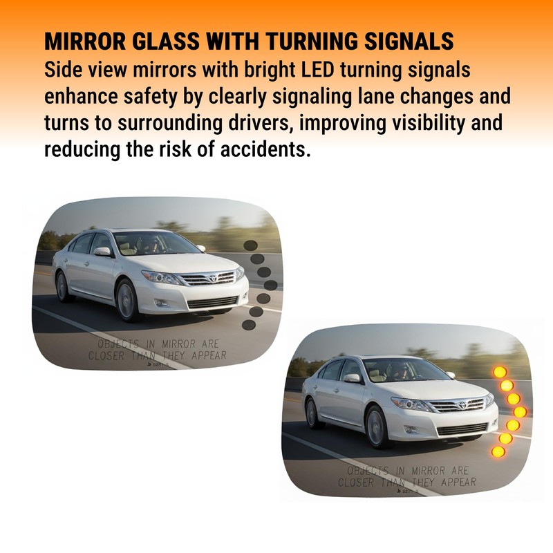 Burco 5281S Convex Passenger Side View Power Mirror Glass with