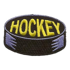 Hockey Puck Iron On Patch Sports Games for Jackets, Backpacks, Hats and More