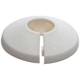 Merriway BH01936 (4 Pcs) White Plastic Radiator Pipe Rose to Fit 15mm Pipes - Pack of 4 Pieces
