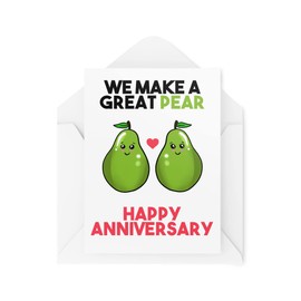 Funny Anniversary Cards | We Make A Great Pear Card | Anniversary Cards for Him Cards for Her | Joking Comedy Humour Joke Banter | CBH273