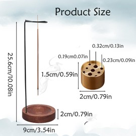 Incense Stick Holder, Modern Style Incense Stick Holder with Round Base, 9 Hole Incense Holder Incense Burner for Meditation, Sleep & Aromatherapy, Home Office Decor
