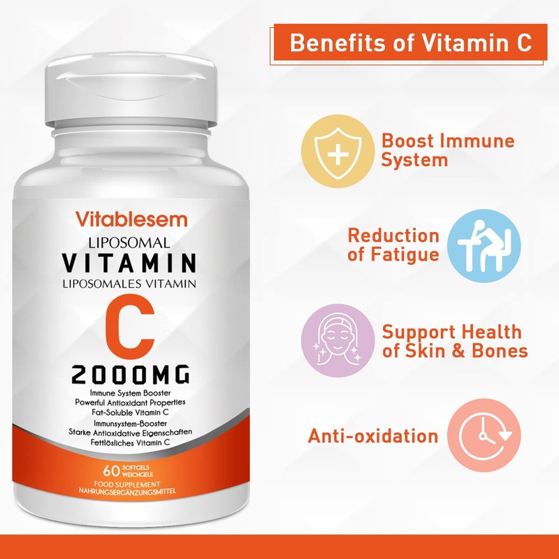 Liposomal Vitamin C Capsules 2000MG (3 Pack) - High Strength