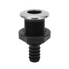 Boat 3/4in Through Hull Scupper Drain Straight Black with Stainless