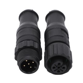 Ymiko NMEA 2000 Pairs Male/Female Terminators, 2 Pieces Marine for NMEA 2000 Terminators M12 Plug Socket 5 Pin IP67 Waterproof for Lowrance Networks