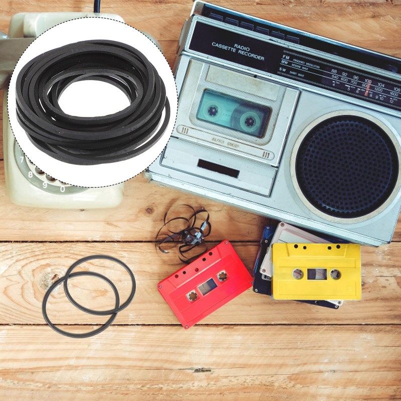 SEWACC 20pcs Recorder Rubber Belt Repair Maintenance Durable Rubber Belt