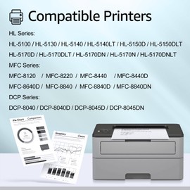 greencycle Compatible Toner Cartridges & Drum Replacement for Brother TN570 TN460 TN540 DR510 DR400 Set DCP-8040 DCP-8045D HL-5140 MFC-8220 MFC-8440 intelliFax 4100e Printer (2 Drum + 2 Toner)