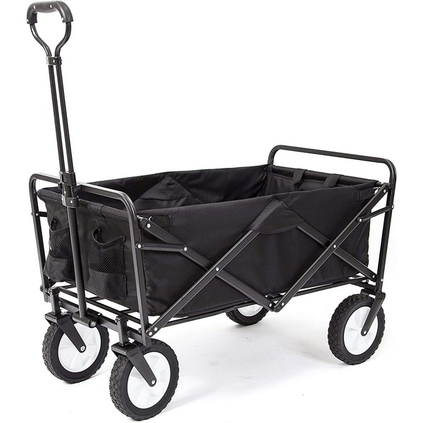 AM The America Store - Collapsible Folding Outdoor Utility Wagon (Black)