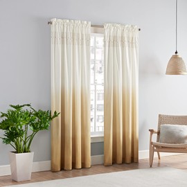 Vue Signature Arashi Panel de Cortina de Moda para Ventana, Dorado, 52x63 Inches, 1