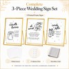 Calculs 3-Piece Wedding Sign Set, Gold 8x10 Floating Picture Frames