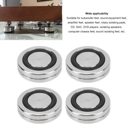 4Pcs Speaker Isolation Feet, 38mm Diameter Shock Absorption Base Pads, Non Slip Vibration Dampener Floor Protector, for Subwoofers CD DAC Instruments (15mm)