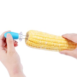 8 Pieces Corn Holders,Stainless Steel Corn Forks with Rubber Handle,Corn on The Cob Skewers for Kitchen Cooking Tools and BBQ Party Utensils,4 Colors