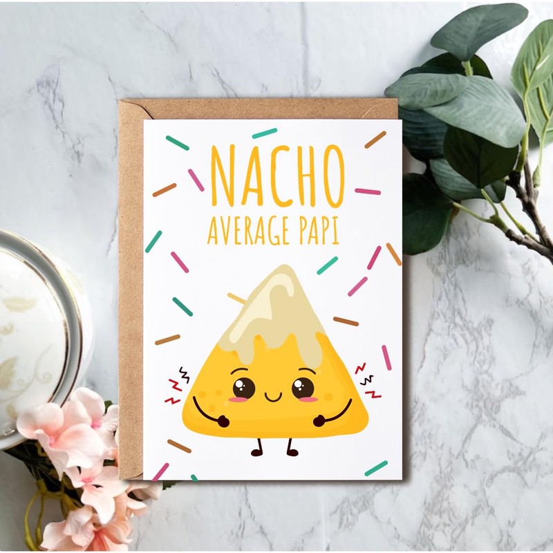 VKNDesigns Nacho Average Papi - Happy Birthday Card For Papi
