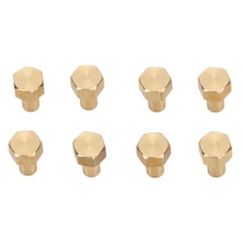 1/24 RC Hex Nut, 8Pcs 1/24 RC Hex Nut Brass RC Wheel Lock Nut Replacement Accessories for Axial SCX24 Wheels & Tires (8mm)