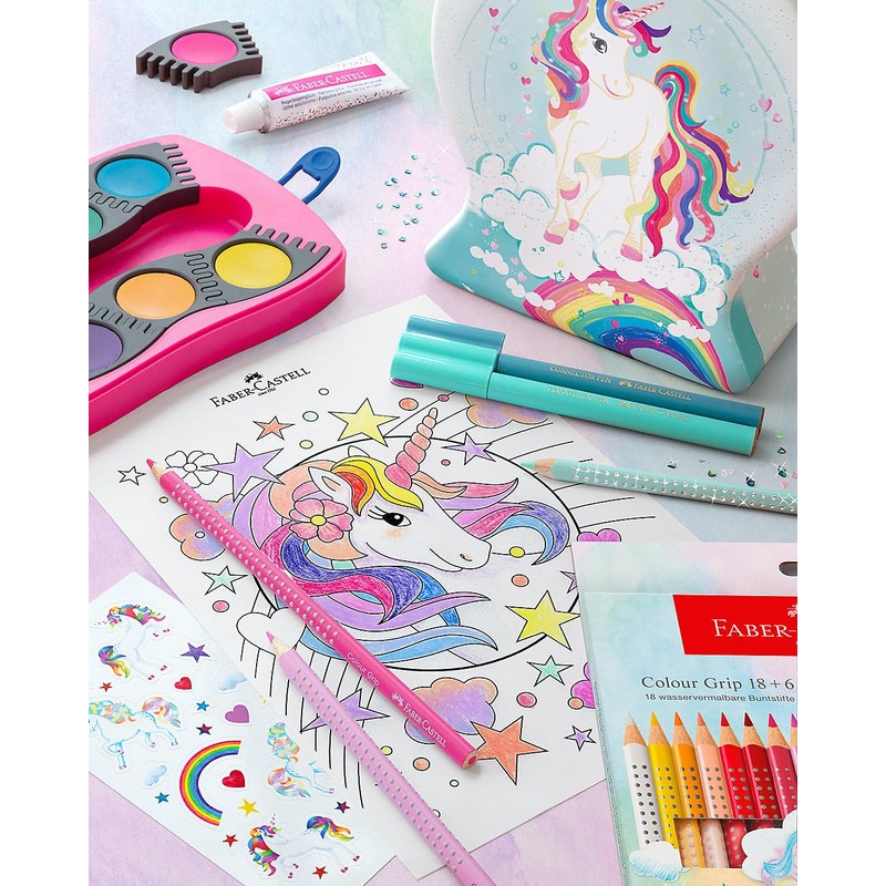 Faber-Castell Fibre-tip pen Connector Snow Globe Tin - Unicorn Design