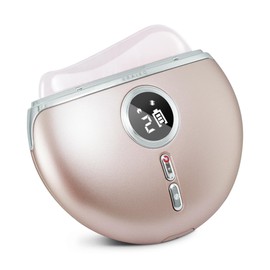 VRAIKO AlpenGlow Rose Quartz Gua Sha Device, Gua Sha Facial Tool with Heat and Vibration, Face Massager At-Home Facial Spa for More Glowing and Radiant Complexion (Rose Gold)