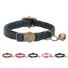THAIN Cat Collar, Safety Buckle, Cat Collar, Includes Bell, Leather,