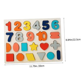 Hohopeti Cognitive Shape Learning Montessori Educational Block Puzzle for Number and Letter Recognition Interactive Parent Play Enhancing Imagination and Creativity