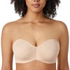 DELIMIRA Women's Strapless Bra Silicone-Free Minimizer Bandeau Plus Size Unlined