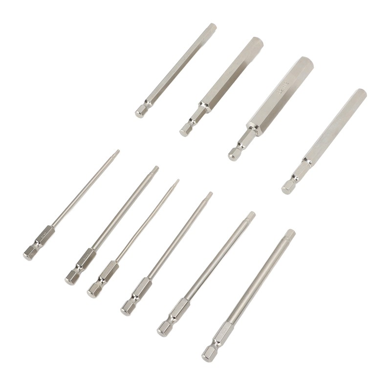 Hex Wrench Drill Bit 1/4in Shank Metric Sizes 1.5mm to