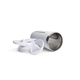 SmartShake Reforce Blanco Botella Mezcladora de Acero Inoxidable 900 ml, Libre de BPA