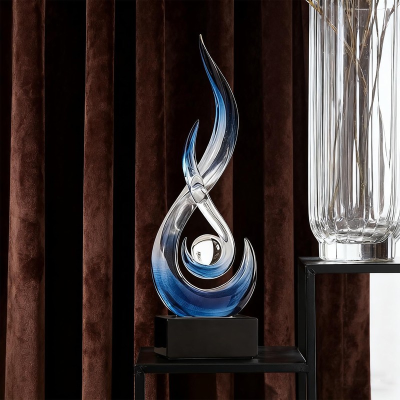 XGZY 15inch Flame Sculpture: Resin Flame Shaped Art Decoration, Suitable
