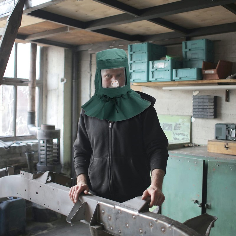 Outanaya Sandblasting Helmet Protective Dust Mask for Abrasive Work Comfortable