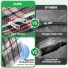 Rainberg Extra-Strong Laundry Bags, Set of 5, Plaid Pattern, Double