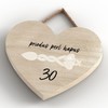 Global Designs 30Th Wedding Anniversary Welsh Love Spoon Wooden Heart