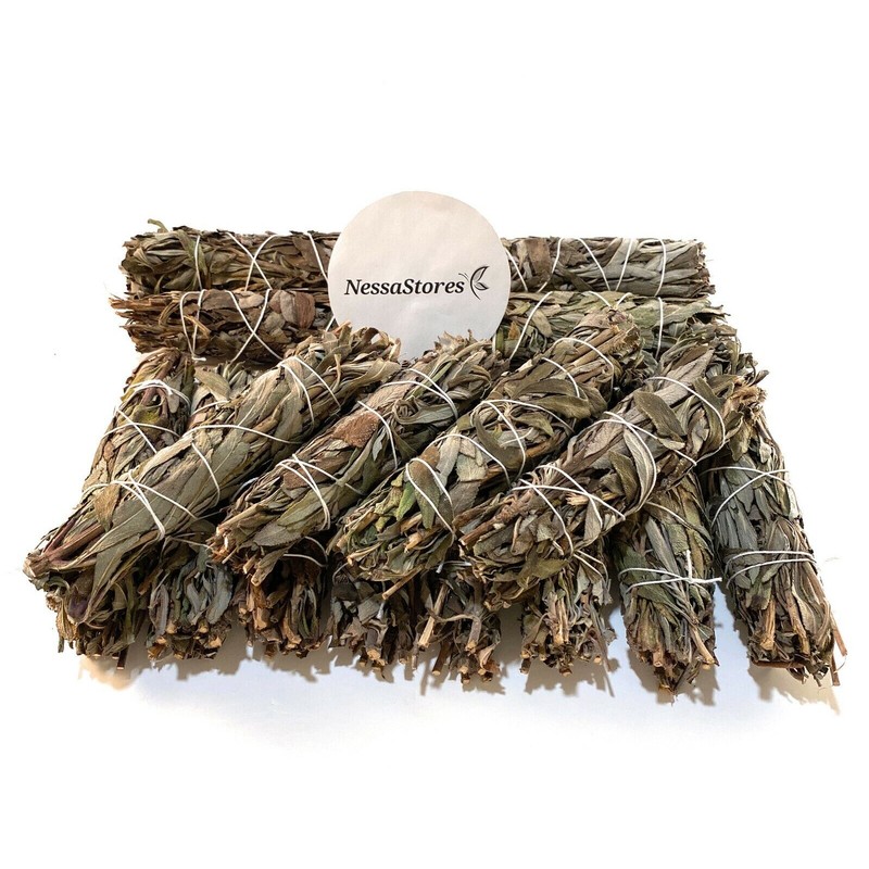 NessaStores- Black Sage Smudge Incense 4"-5" Bundle (1 pc) #JC-147
