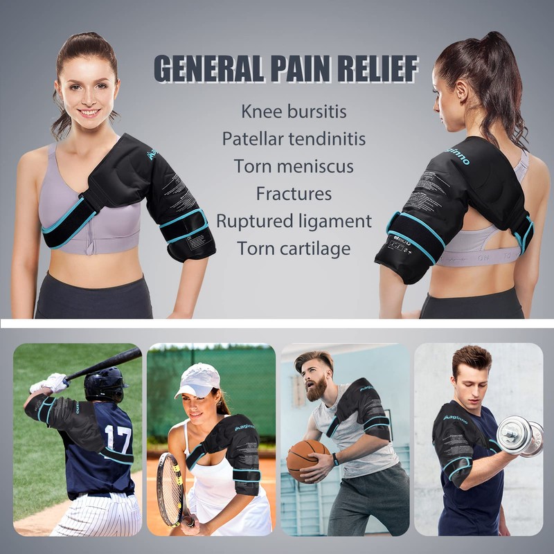 Maginno Shoulder Ice Packs for Injuries Reusable, Heat or Cold