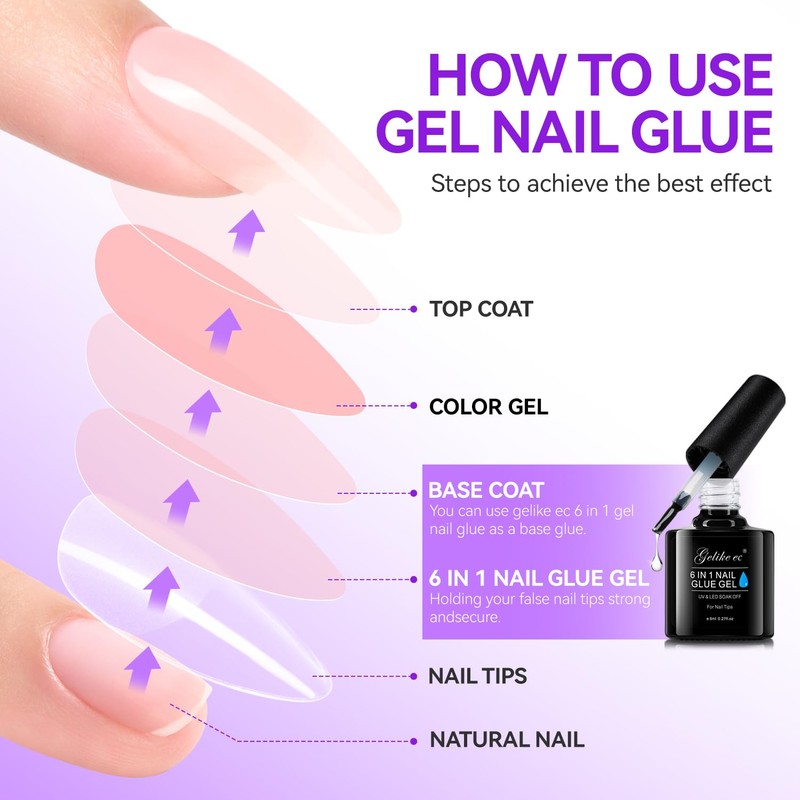 Gelike ec Nail Glue Extra Strong 2 x 7 ml