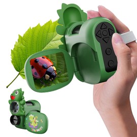 1600X Handheld Microscope for Kids 2" IPS Screen Kit Mini Pocket Digital Microscopes STEM Science with Slides Photo Video Rechargeable Portable Scope Gift for Ages 6-12 (Green)