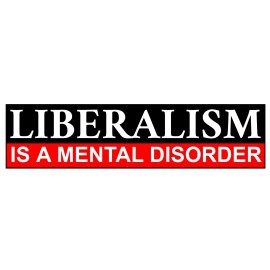 OwnTheAvenue Liberalism is a Mental Disorder Conservative Funny Bumper Sticker Decal 7"