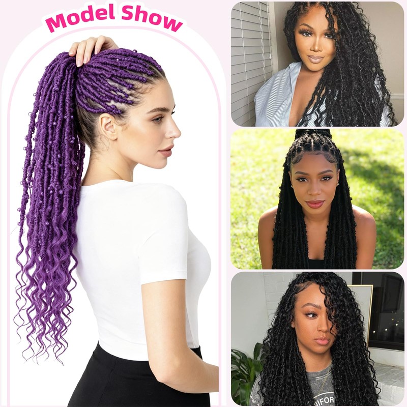 Long Butterfly Locs with Goddess Locs Crochet Hair, 28 Inch,