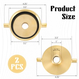 MorningRo 2 Pack Fire Hydrant Hose Adapter 2-1/2" NST/NH Female x 3/4" GHT Male Fire Hydrant Hose Adapter with Pin Lug Brass Fire Fitting Connector for Fire Hydrants, Garden Hoses, Pipes