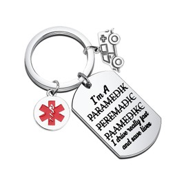 FAADBUK Paramedic Keychain Paramedic Appreciation Gift EMT Gift Medical Student Graduation Gifts (Drive Fast Keychain)