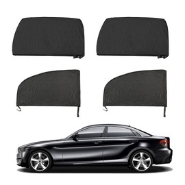 4Pcs Superelastic Spandex Material car Front Window Shade, Breathable mesh car Window Screen Stretched to 40 ", Privacy Shade car Night Camping, Easy to Install, Suitable for Most Cars, SUVs, Trucks