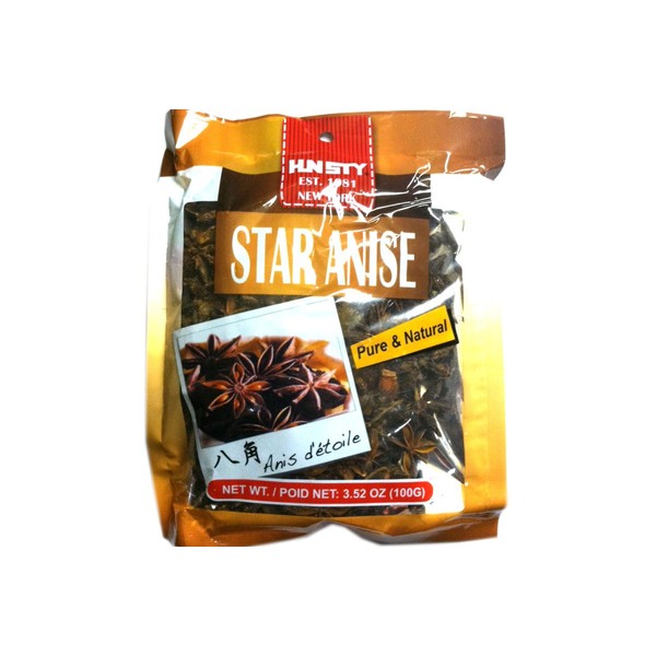Star Anise (Pure & Natural) - 3.52oz (Pack of 3)