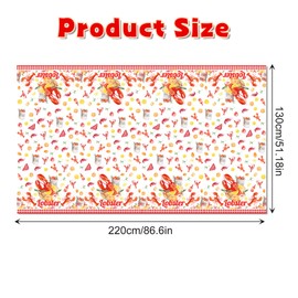 Lide Road 2Pcs Crawfish Boil Party Tablecloth Crawfish Boil Plastic Table Covers Lobster Themed Party Supplies Lobster Disposable Table Cover for Seafood Crayfish Boil Birthday Supplies, 54x87In